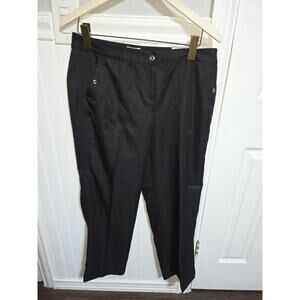 Izod Womens Size 14Short Straight Black Pocket Zip Golf Outdoors NWT